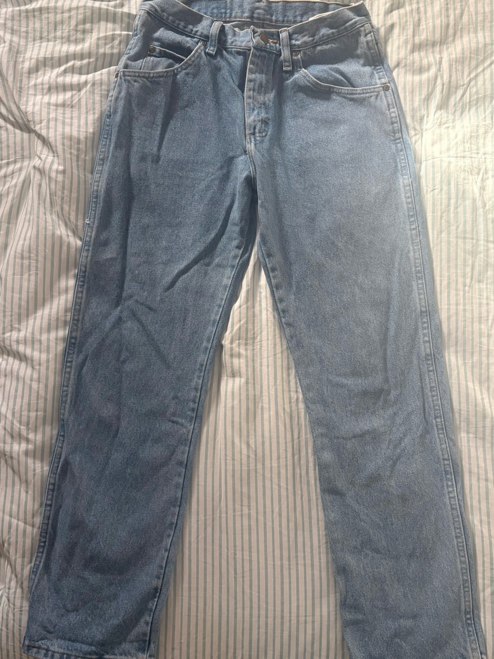 Vintage Wrangler Regular Fit Jeans 30x30 Light Wash 100% Cotton Made in Mexico